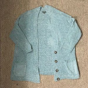 Light blue fuzzy cardigan